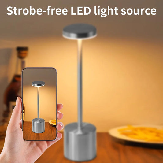 Simple Touch Sensor LED Table Lamp – Rechargeable & Elegant